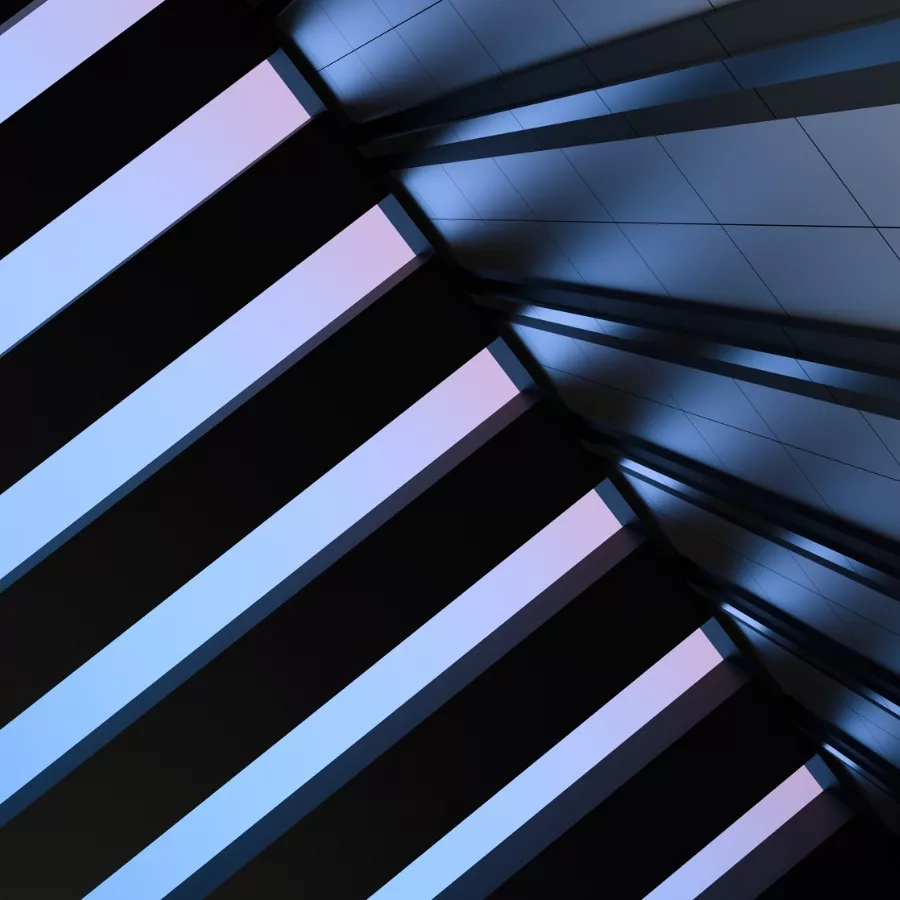 A decorative image of an abstract office interior for Marksman Wealth Advisors' about page.